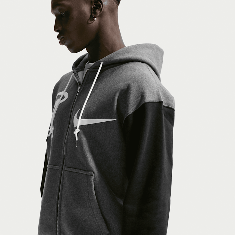 Nike Solo Swoosh x Central Cee Fleece Hoodie grijs | IQ0533-063