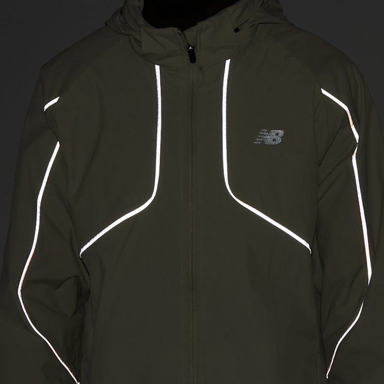 New Balance Reflective Woven Jacket beige | MJ61E2BY_SHY | SNIPES