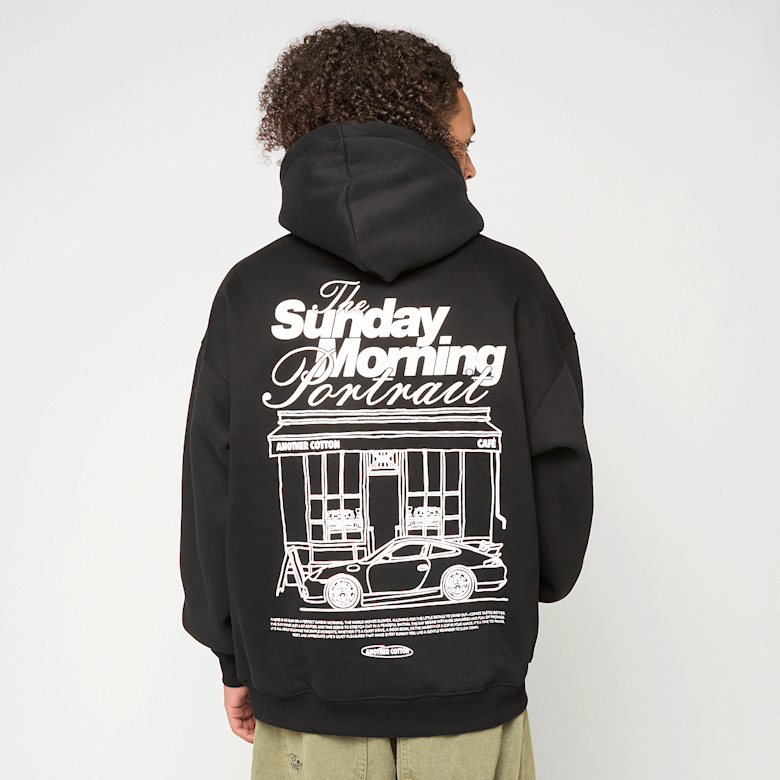 Another Cotton Lab Sunday Morning Hoodie negro (ACL-253-HO-242-001)