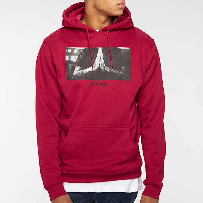 Mister Tee Hooded-Sweatshirt Pray rojo 1794 5