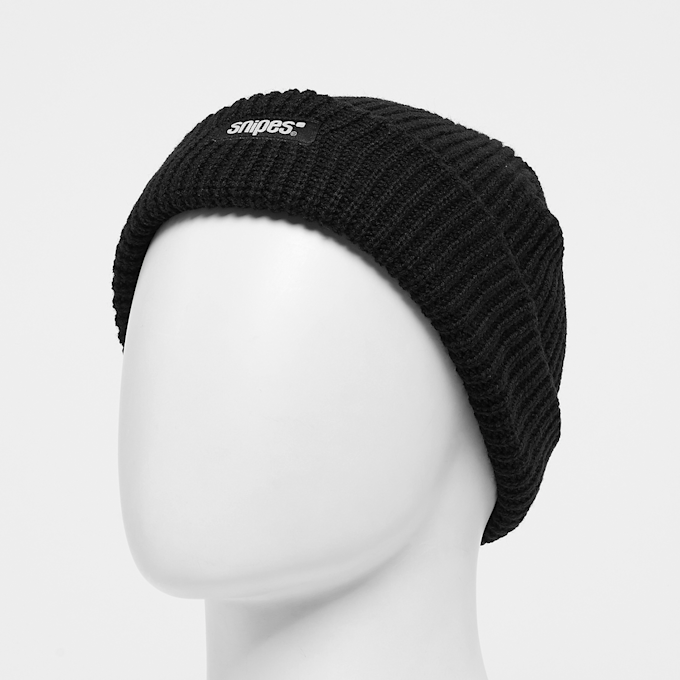 SNIPES Woven Label Fisherman Beanie black crna 46854 1