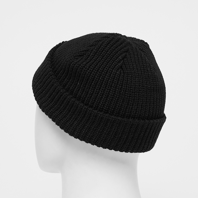 SNIPES Woven Label Fisherman Beanie black nero 46854 2