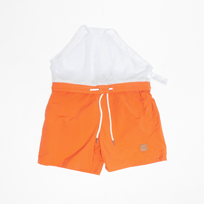Urban Classics Block Swim Shorts rust orange naranja 40729 5