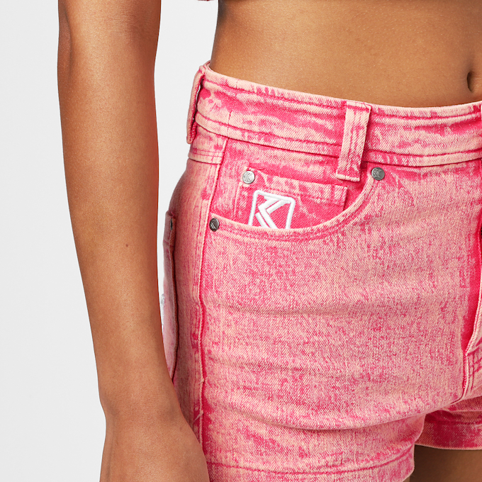 Karl Kani KK Retro Denim Shorts purple rosa 95076 5