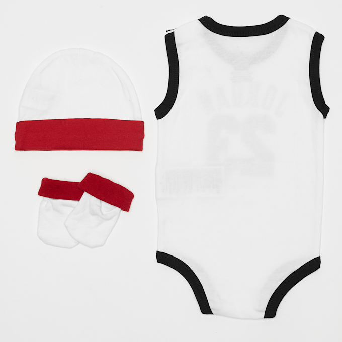 Jordan Jordan 23 Jersey Hat/Bodysuit/Bootie Set 3PC blanco 414 2