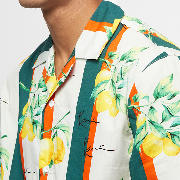 Karl Kani KK Chest Signature Resort Shirt white/green/yellow multicolore 49094 3