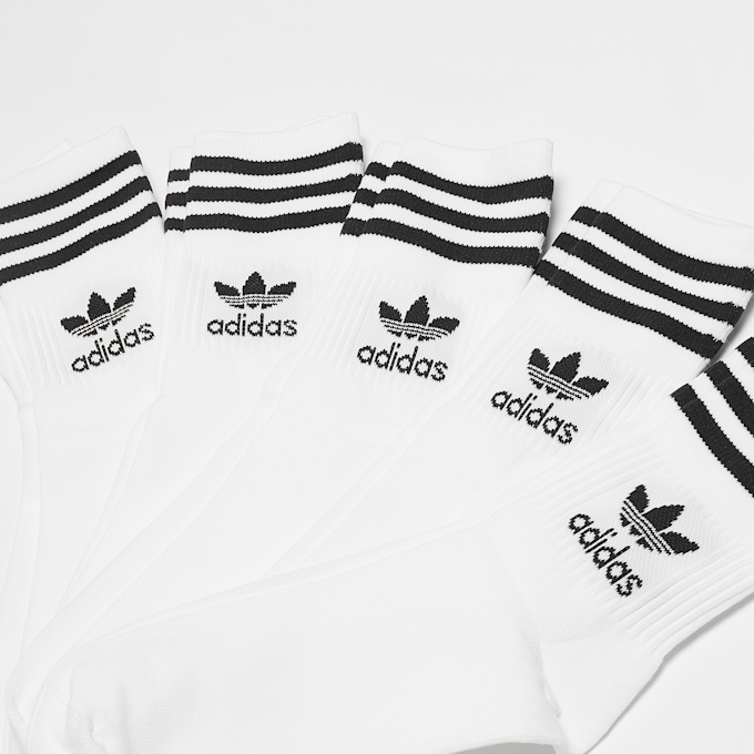 adidas Originals adicolor Mid Cut Crew Sokken (5 Paar) wit 2404 2