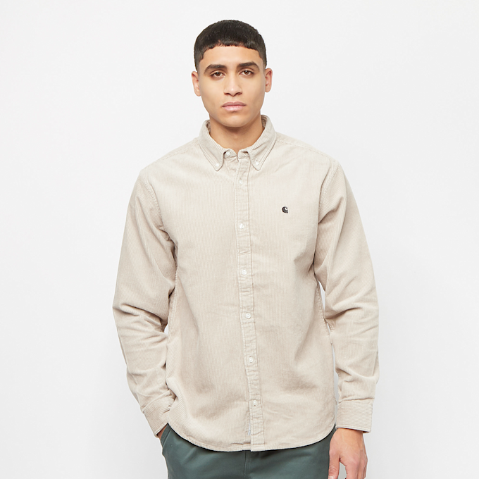Carhartt WIP Long Sleeve Madison Cord Shirt zwart 2606 1
