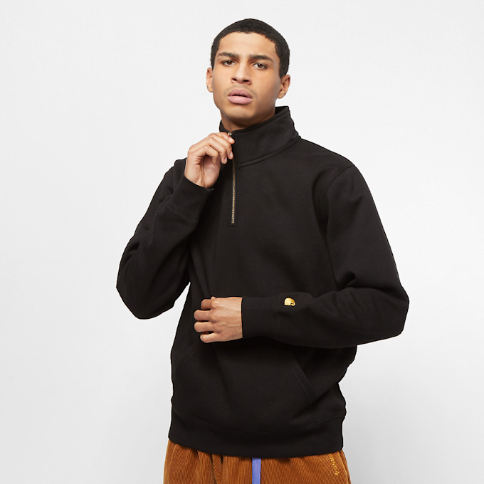 Carhartt WIP Chase Neck Zip Sweatshirt zwart 2612 1