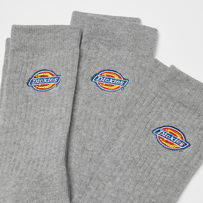 Dickies 3 PACK - Valley Grove Embroidered Sock gris 2720 2