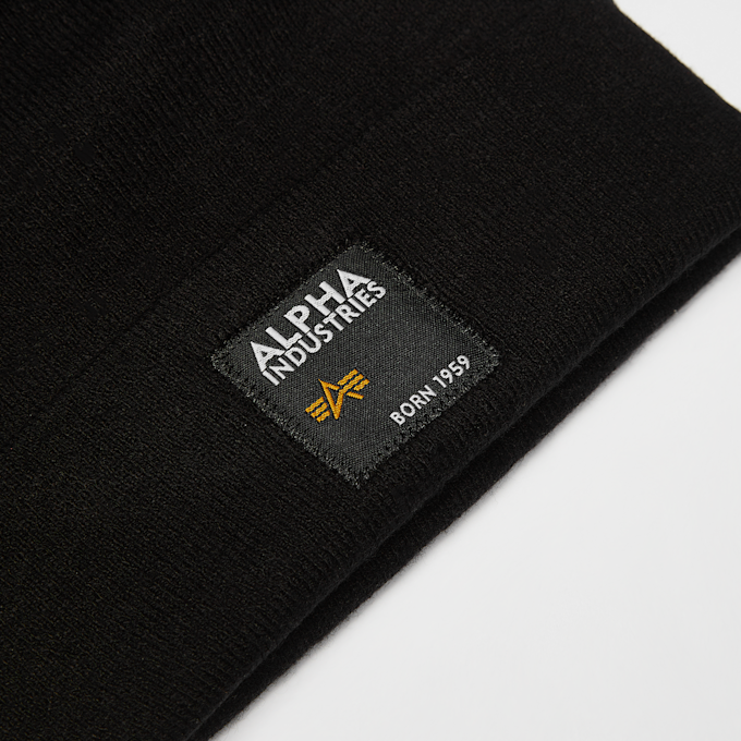 Alpha Industries Label Beanie nero 2836 3