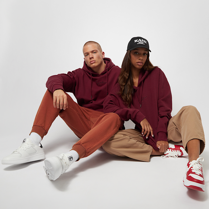 Karl Kani Small Signature Essential Hoodie dark red rood 96986 4