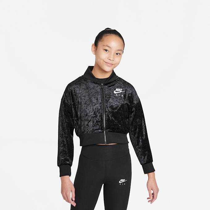 Nike   Junior Air Big Kids' (Girls') Crop Jacket negro 3182 1