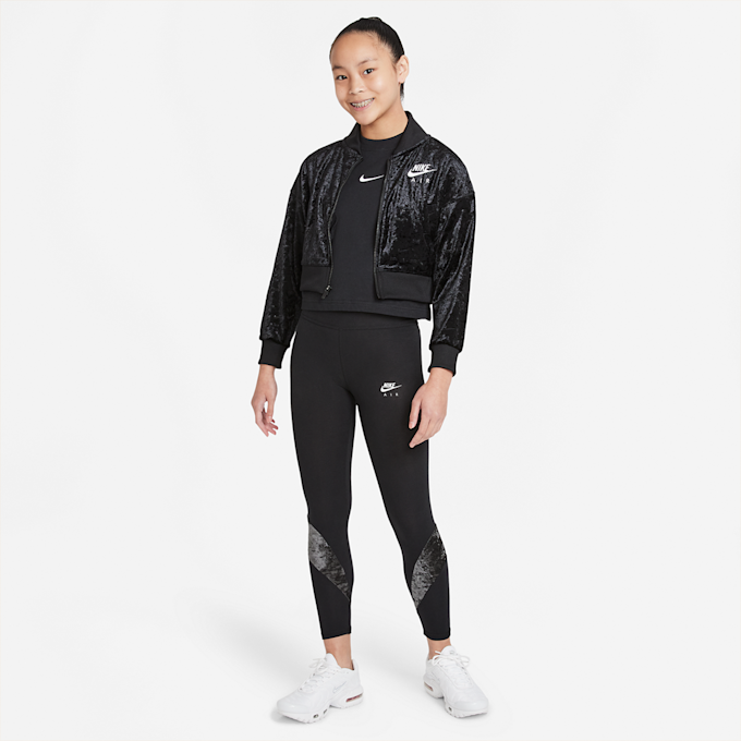 Nike   Junior Air Big Kids' (Girls') Crop Jacket negro 3182 4