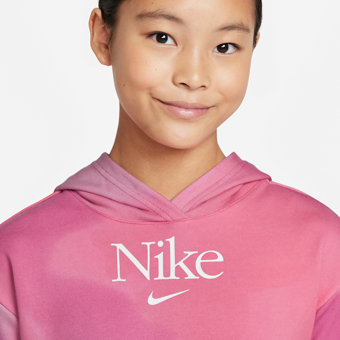 Nike Junior Sportswear French Terry Hoodie Alloverprint rosa 3184 4