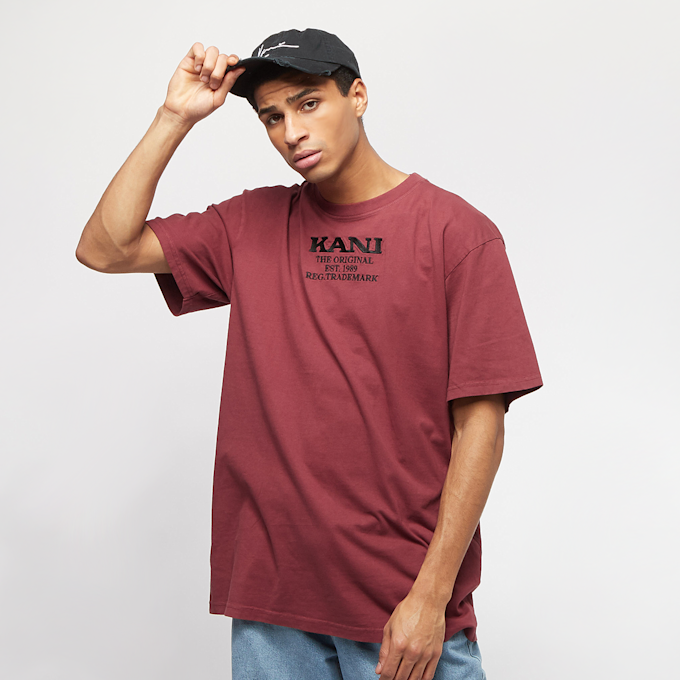 Karl Kani KK Signature Stripe Block Tee red/navy/dark green vermelho 49095 1
