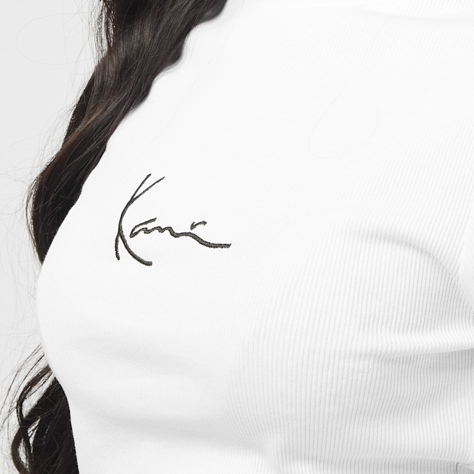 Karl Kani Small Signature Rib Long Sleeve blanco 1165 3