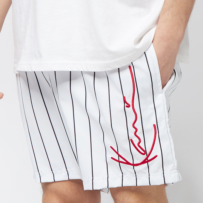 Karl Kani Signature Pinstripe Board Shorts weiß 6068 3