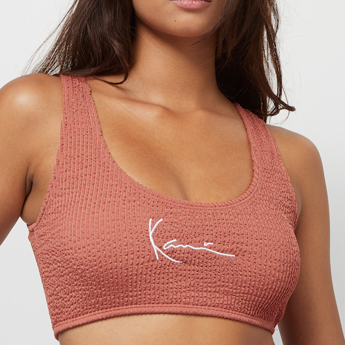 Karl Kani Small Signature Crinkle Bikini Top marrón 6102 3