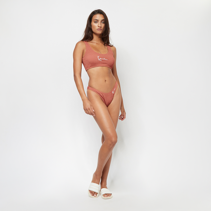 Karl Kani Small Signature Crinkle Bikini Top marrón 6102 4