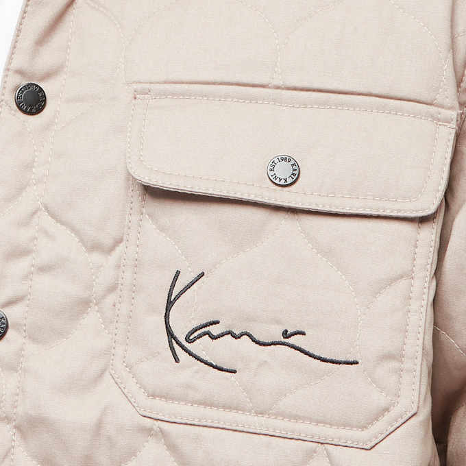Karl Kani Chest Signature Quilted Shirt bež 6239 3