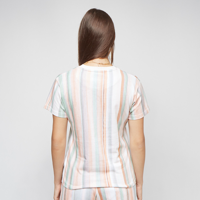 Karl Kani RETRO WASHED STRIPE - T-shirt imprimé - rose grey white/rose