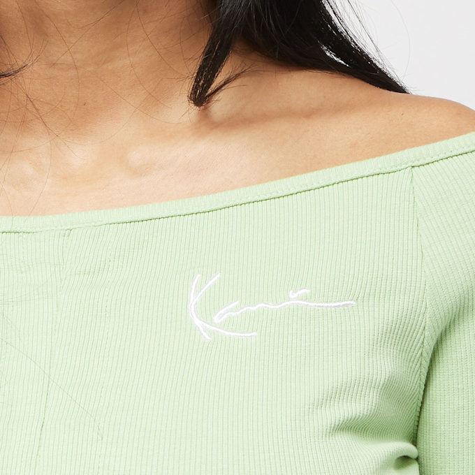 Karl Kani Chest Signature Gathered Off Shoulderless grün 8063 3