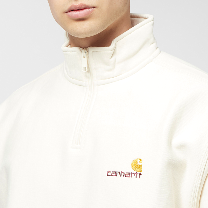 Carhartt WIP Half Zip American Script Sweatshirt bege 4012 3