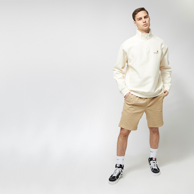 Carhartt WIP Half Zip American Script Sweatshirt bege 4012 4