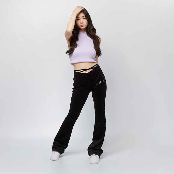 FUBU Signature Velours Flared Leggings czarny 9232 5