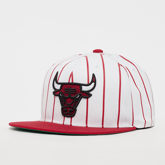 Mitchell & Ness Retro Pinstripe Snapback NBA Chicago Bulls blanc 9362 1
