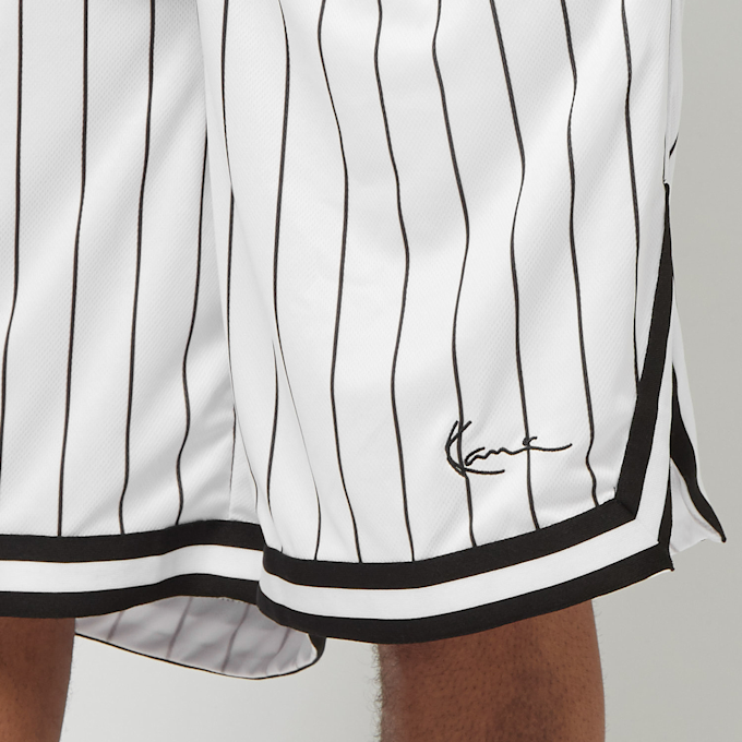 Karl Kani Small Signature Pinstripe Mesh Shorts blanc 9778 3