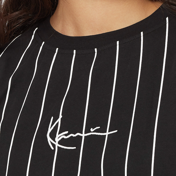 Karl Kani Small Signature Essential Pinstripe OS Tee black/white schwarz 11555 3