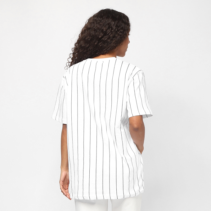 Karl Kani Small Signature Essential Pinstripe OS Tee blanc 11556 2