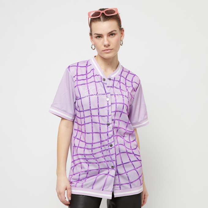 Karl Kani Varsity Stripe Baseball Shirt lichtroze 11849 1