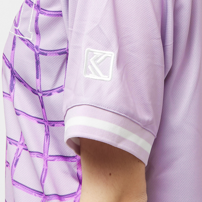 Karl Kani Varsity Stripe Baseball Shirt lichtroze 11849 4