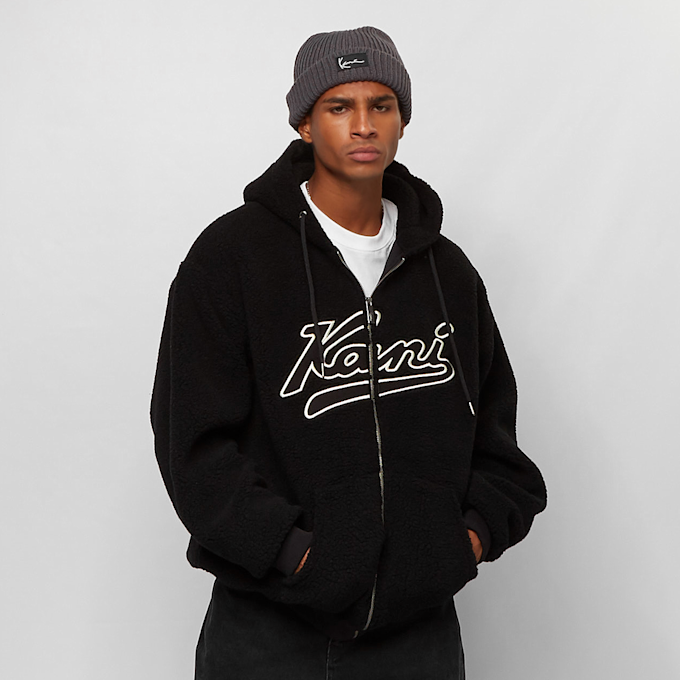 Karl Kani Varsity OS Teddy Zip Hoodie negro 11860 1