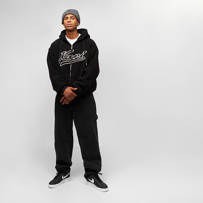 Karl Kani Varsity OS Teddy Zip Hoodie negro 11860 4