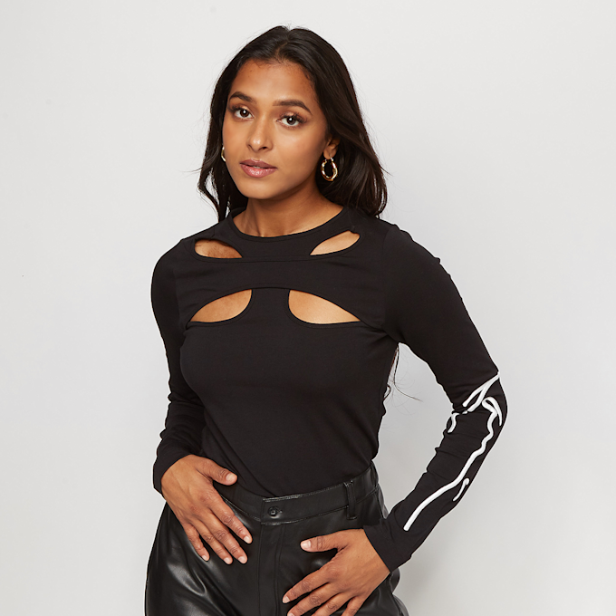 Karl Kani Signature Cut Out Tight LS noir | KW223-011-2 | SNIPES