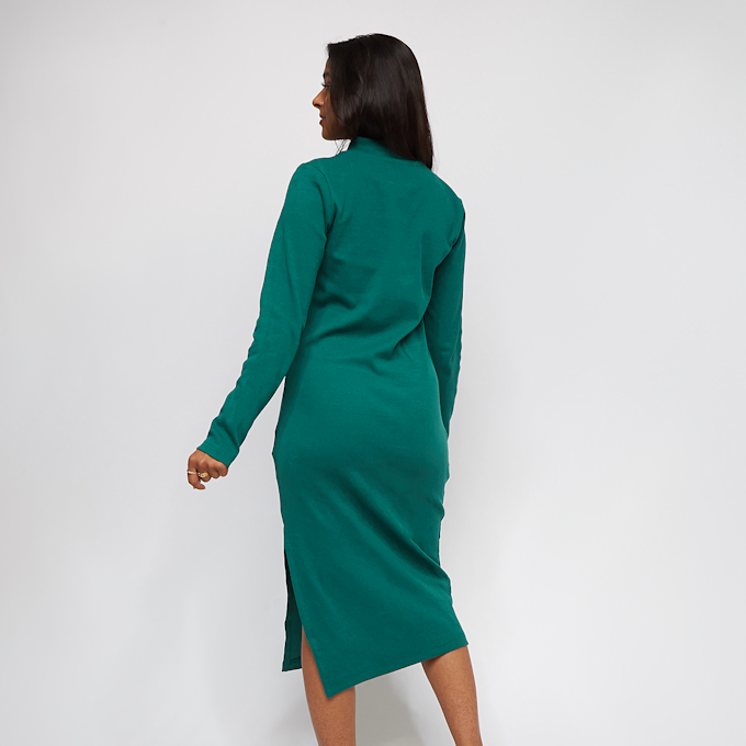 Karl Kani Retro Turtle Neck Slit Dress grün 11960 2
