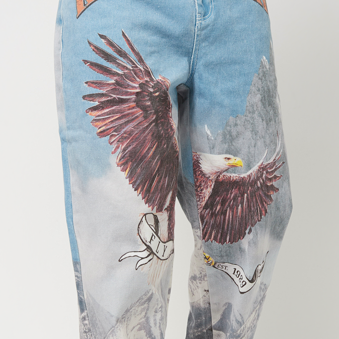 Karl Kani Small Signature Tapered Five Pocket Eagle Denim višebojno 12347 4