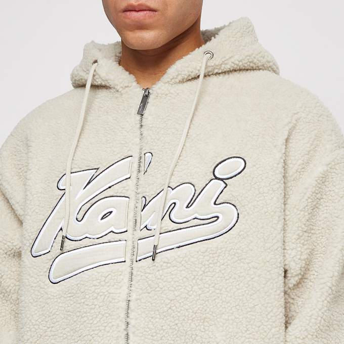 Karl Kani Varsity OS Teddy Zip Hoodie bege 12421 3