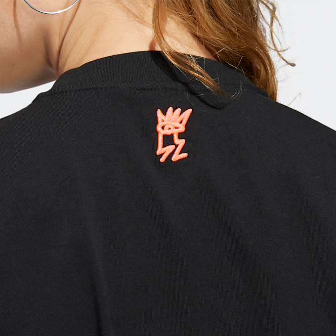 adidas Originals Love Unites Cropped Trefoil T-Shirt zwart 12604 6