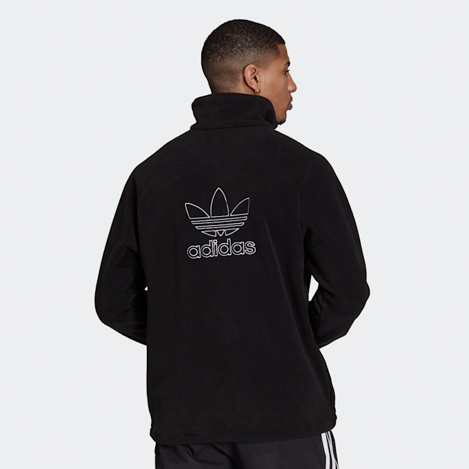 adidas Originals adicolor 1/2 Zip Teddy Fleecepullover zwart 12677 2