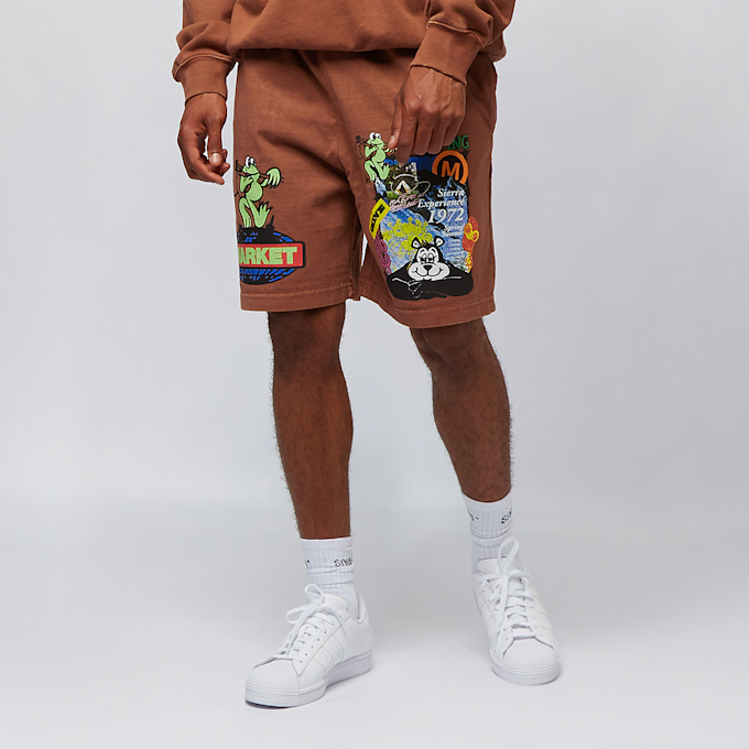 Market Gone Camping Washed Shorts marrón 10537 1