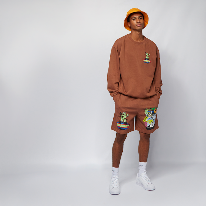 Market Gone Camping Washed Shorts marrón 10537 5