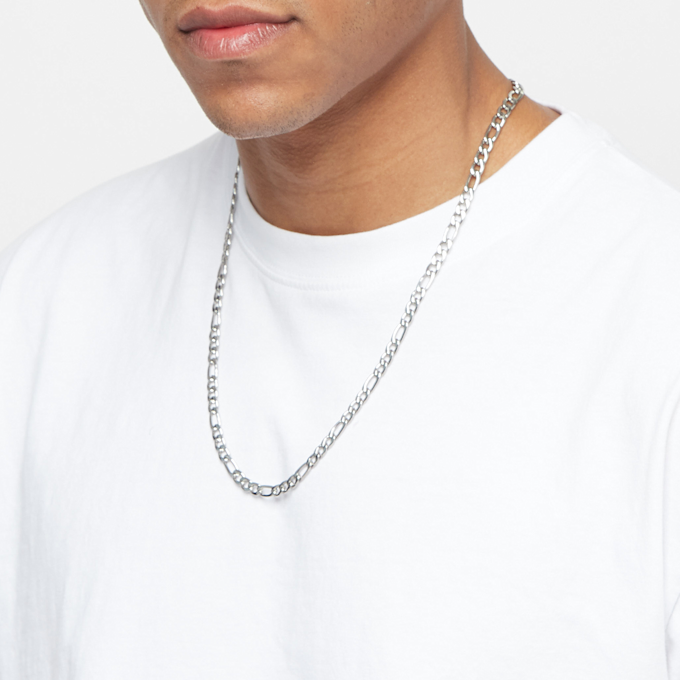King Ice 6mm Stainless Steel Figaro Chain argent 15713 2