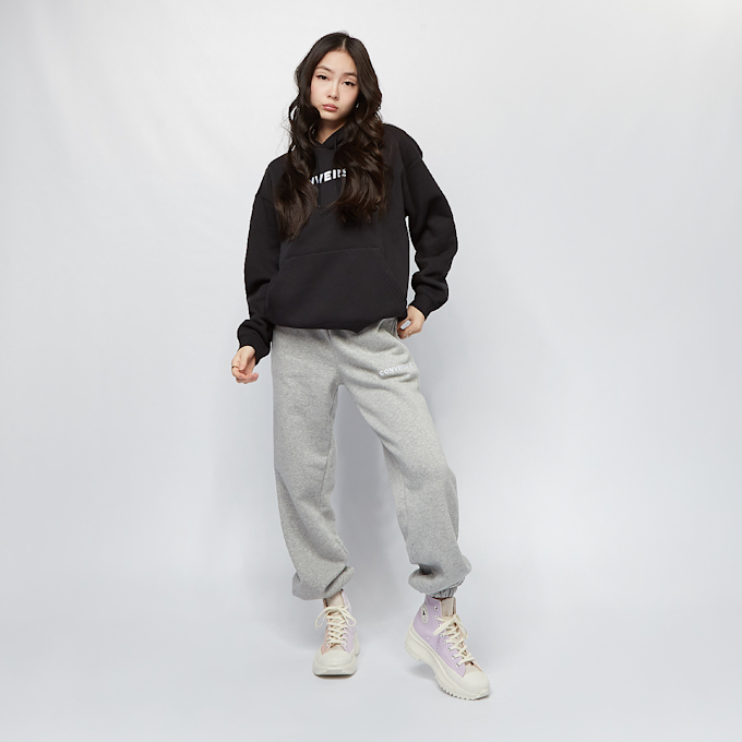 Converse Strip Wordmark Oversized Fleece Hoodie grijs 15811 4