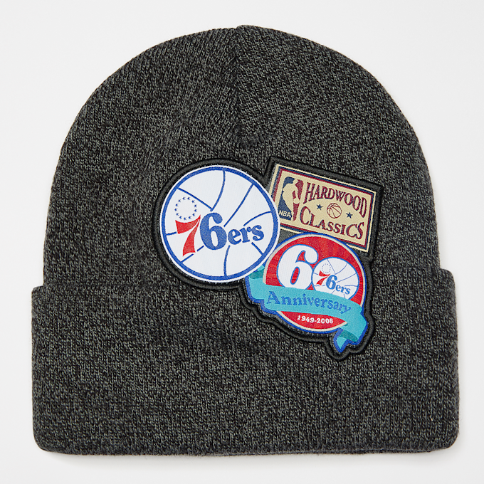 Mitchell & Ness NBA XL Logo Patch Knit HWC Philadelphia 76ers zwart 16349 1