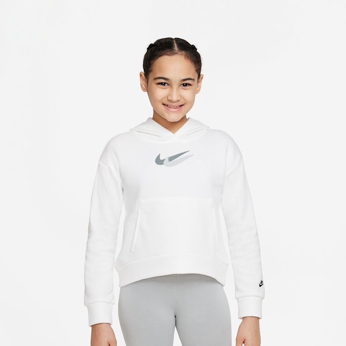 Nike Sportswear Big Kids' (Girls') Fleece Hoodie blanco 16834 1